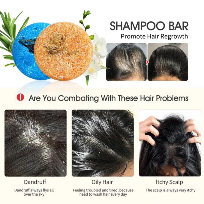 Organic tự nhiên chống rụng tóc Shampoo Bar chống mỏng Shampoo xà phòng OEM / ODM 0