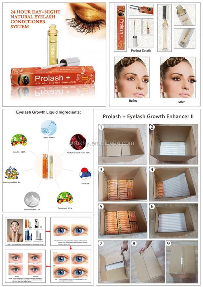 Hình thức Logo Lỏng chấp nhận được Organic Natural Eyelash Growth Enhancer cho nhãn riêng 9