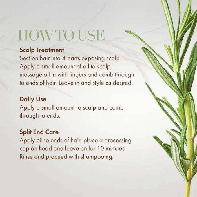 30 Dầu thiết yếu chiết xuất Rosemary Mint Scalp tóc tăng cường dầu cho logo tùy chỉnh 0
