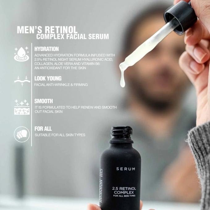 Nhãn hiệu cá nhân tùy chỉnh nam giới Hyaluronic acid Retinol Complex Serum chống nhăn 1