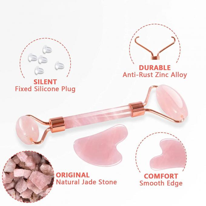 Custom Jade Roller Gua Sha Set Công cụ làm đẹp cho đàn ông chăm sóc da thường xuyên và chống lão hóa 0