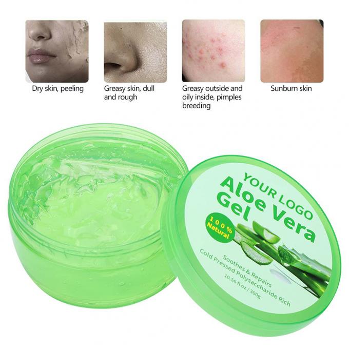 Nhãn hiệu riêng OEM hữu cơ Sau khi mát mẻ mặt trời Aloe Vera Gel để làm dịu da bị kích thích 0