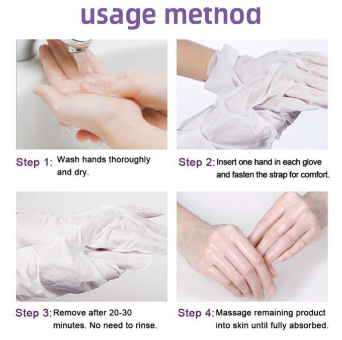 Mặt nạ bàn tay Lavender kích thước thông thường Xử lý và dưỡng ẩm Hình dạng trang giấy tùy chỉnh 11
