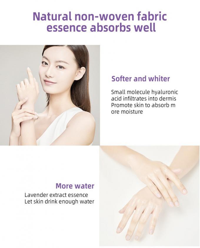Mặt nạ bàn tay Lavender kích thước thông thường Xử lý và dưỡng ẩm Hình dạng trang giấy tùy chỉnh 7