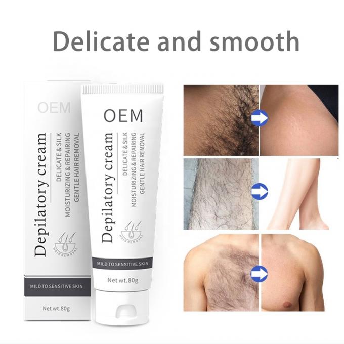 Da nhạy cảm Hãy thử kem tẩy lông thảo dược của chúng tôi để loại bỏ lông nhẹ Bikini / thân mật 2