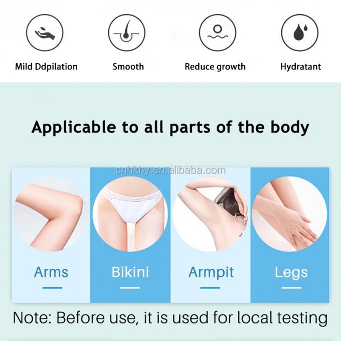 Da nhạy cảm Hãy thử kem tẩy lông thảo dược của chúng tôi để loại bỏ lông nhẹ Bikini / thân mật 4