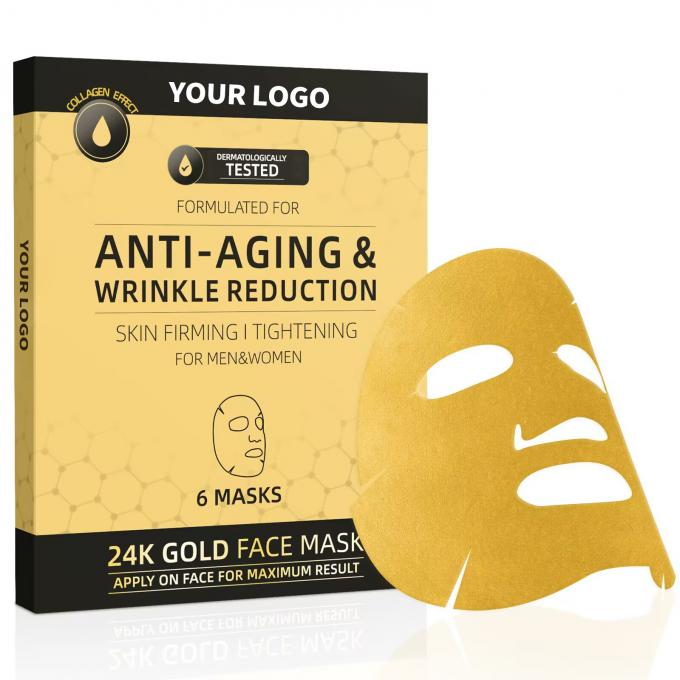 Mặt nạ mặt bằng vàng 24K hữu cơ cho gia đình Gel làm dịu có thể tùy chỉnh Collagen Crystal Beauty 0