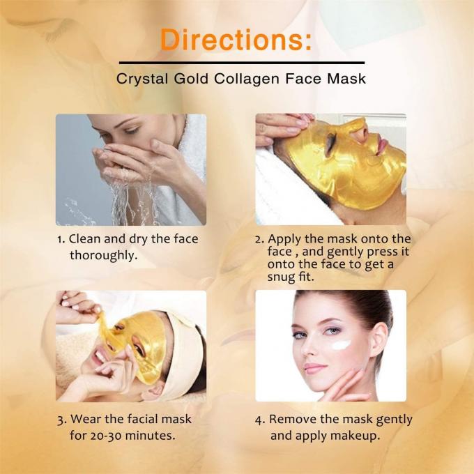 Mặt nạ mặt bằng vàng 24K hữu cơ cho gia đình Gel làm dịu có thể tùy chỉnh Collagen Crystal Beauty 9