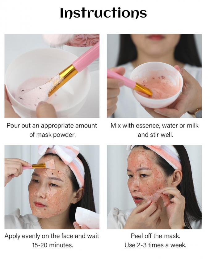 Face Jelly Masking Chất chống lão hóa ẩm hoa hồng Bạch mặt Mask bột nhãn riêng 3