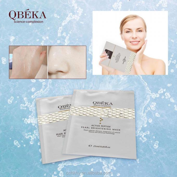 QBEKA Active Peptide Pearl Whitening Brightening Mask 5pcs/Box cho tất cả các loại da 0