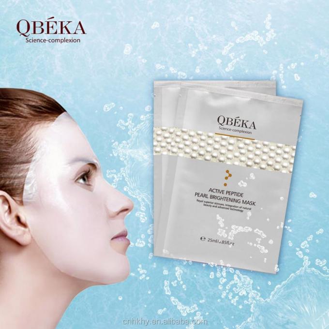QBEKA Active Peptide Pearl Whitening Brightening Mask 5pcs/Box cho tất cả các loại da 3