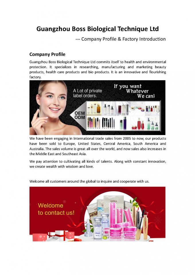 Thời hạn sử dụng 3 năm OEM stem cell và peptide chống nhăn chống lão hóa da collagen tinh khiết huyết thanh mặt 6