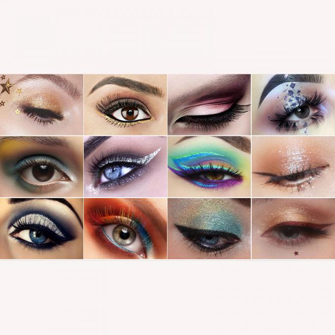 Glitter Metallic Mixed Color Eye Shadow Palette Đẹp Satin Matte Thành phần khoáng chất 8