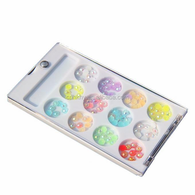 Đá đinh móng L01 Lửa phẳng Điện thoại trang trí 3D Đá nhấp nháy cho công cụ làm móng tay 45g 1