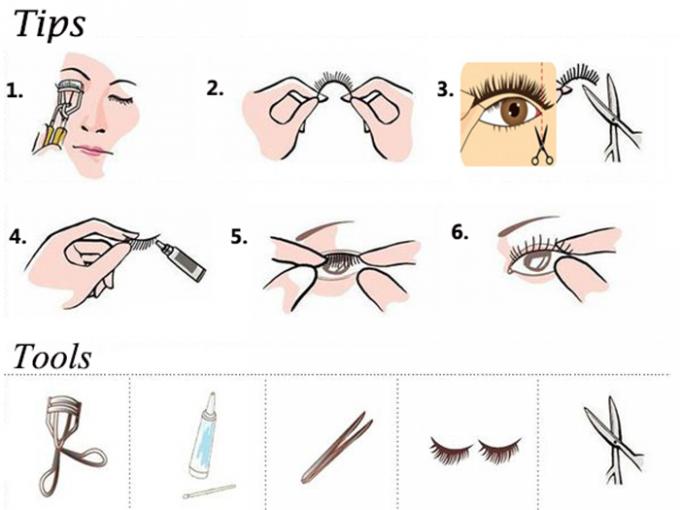 10mm-15mm Natural Long False Eyelashes 5 cặp Long tóc màu tổng hợp 6