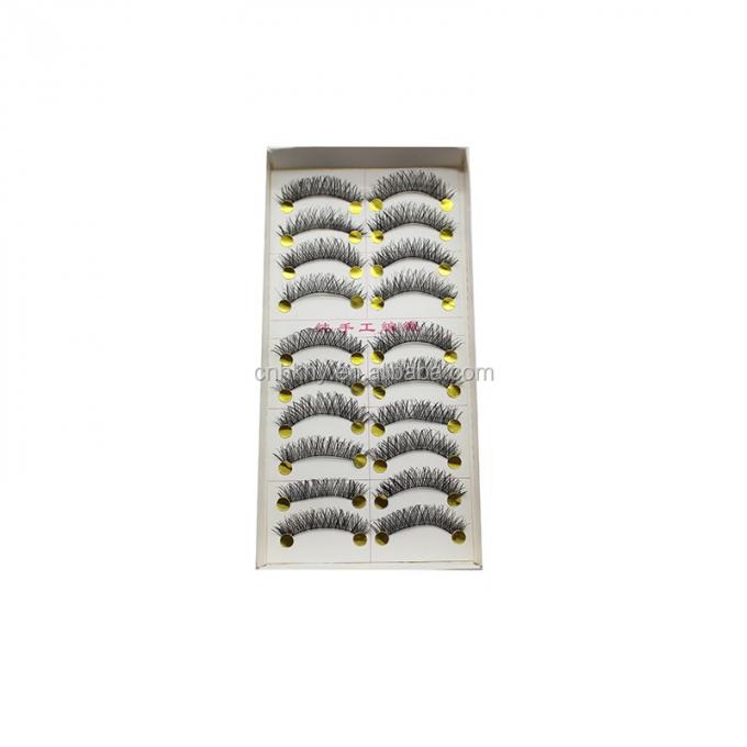 Đan Mạch Lớp lông mày giả Glue For Big Eyes M14 Đen tự nhiên QBEKA 10 cặp Phụ nữ 1